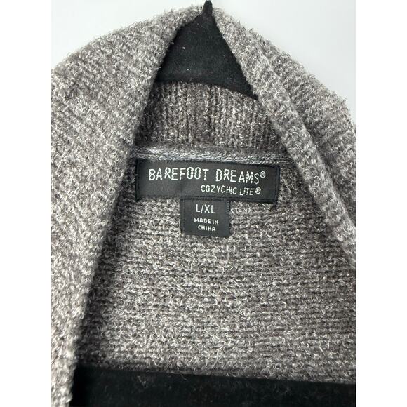 Barefoot Dreams CozyChic Lite Cardigan L/XL Gray Soft Cozy Loungewear - Picture 4 of 9